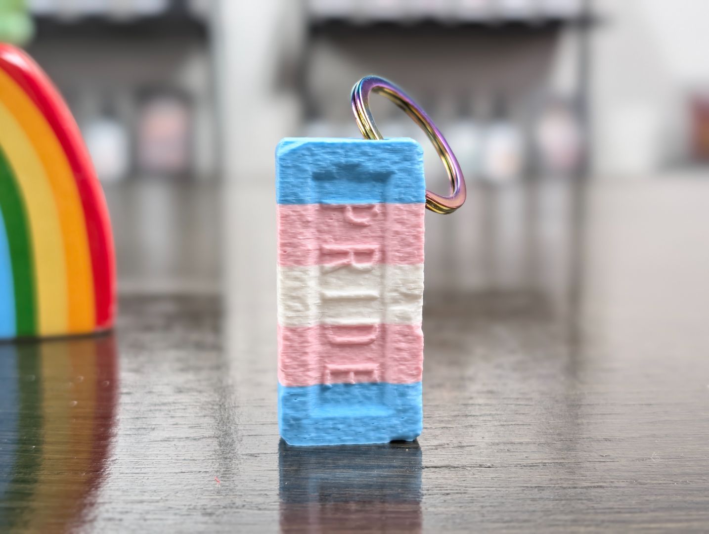 Pride Brick Keychain - Trans