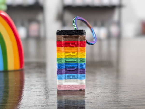 Pride Brick Keychain - Progress
