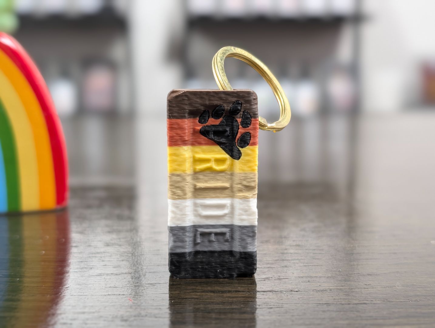 Pride Brick Keychain - Bear